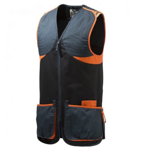 BERETTA Full Cotton Shooting Vest Skeet Black & Orange GT681