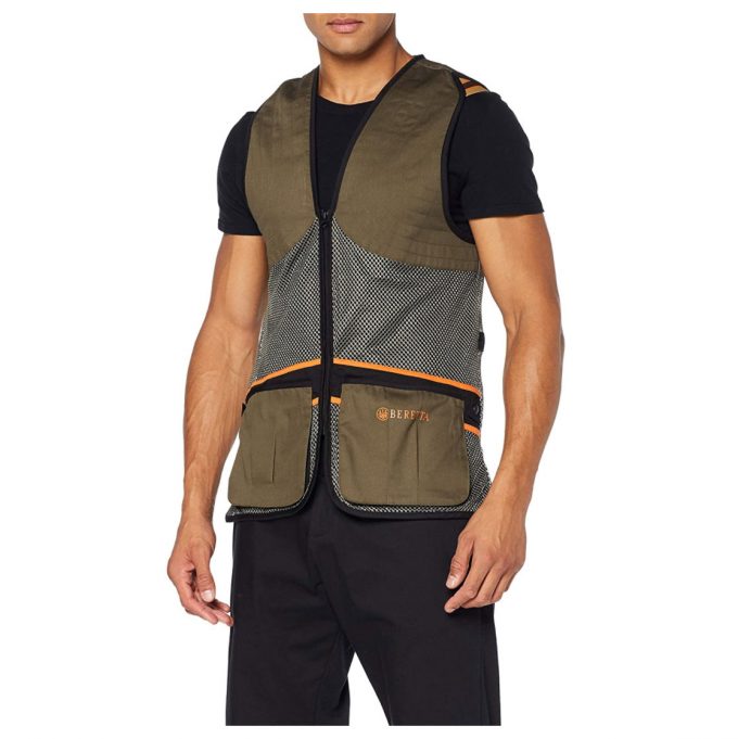 BERETTA Men’s Full Mesh Shooting Vest In Green Shooting Vests