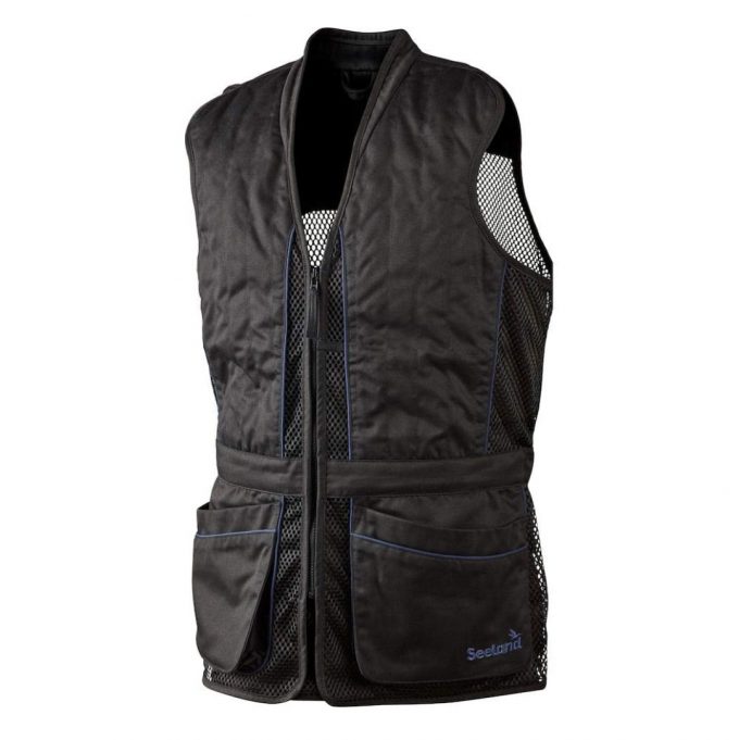 SEELAND Men’s Skeet Shooting Waistcoat Black - Shooting Vests